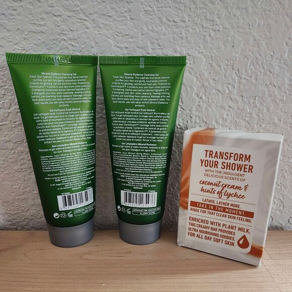 NIP Ahava Mineral Radiance Cleansing Gel & Dove Plant Milk Bar Beauty Bundle Lot - Picture 2 of 2